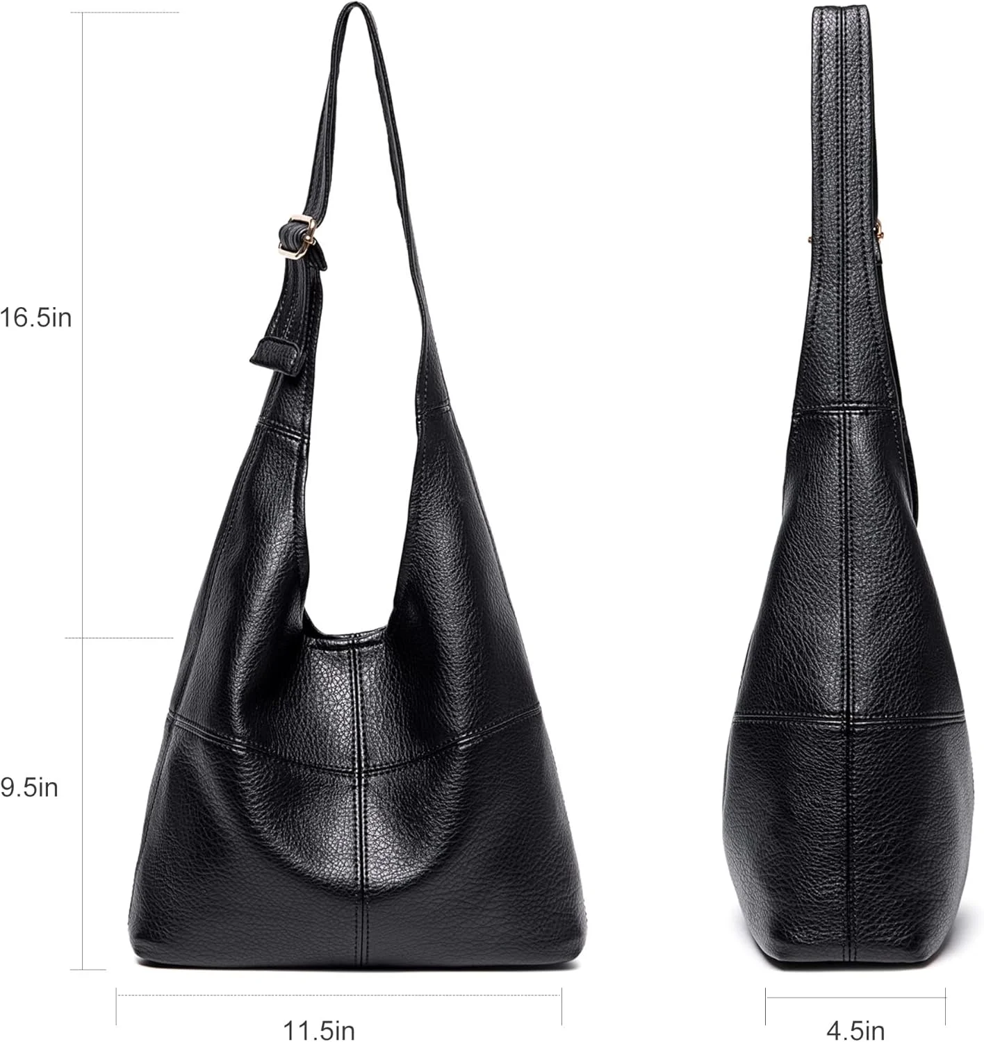 کیف دوشی زنانه Montana West، فوق العاده نرم و تاشو به همراه کیف سکه، MWC2-122BK، مشکی