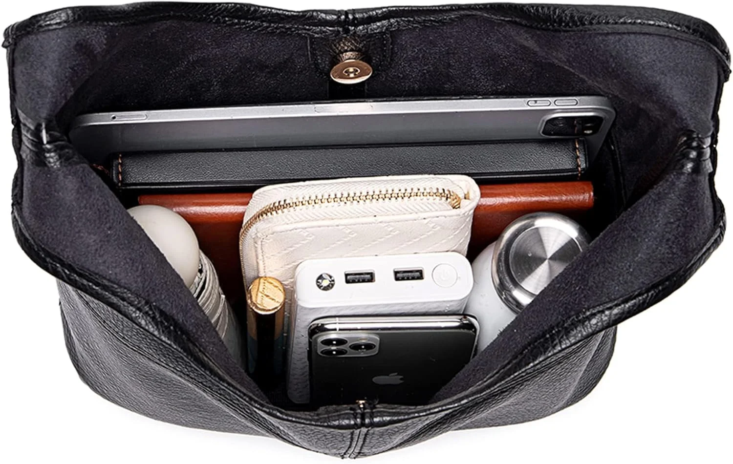 کیف دوشی زنانه Montana West، فوق العاده نرم و تاشو به همراه کیف سکه، MWC2-122BK، مشکی