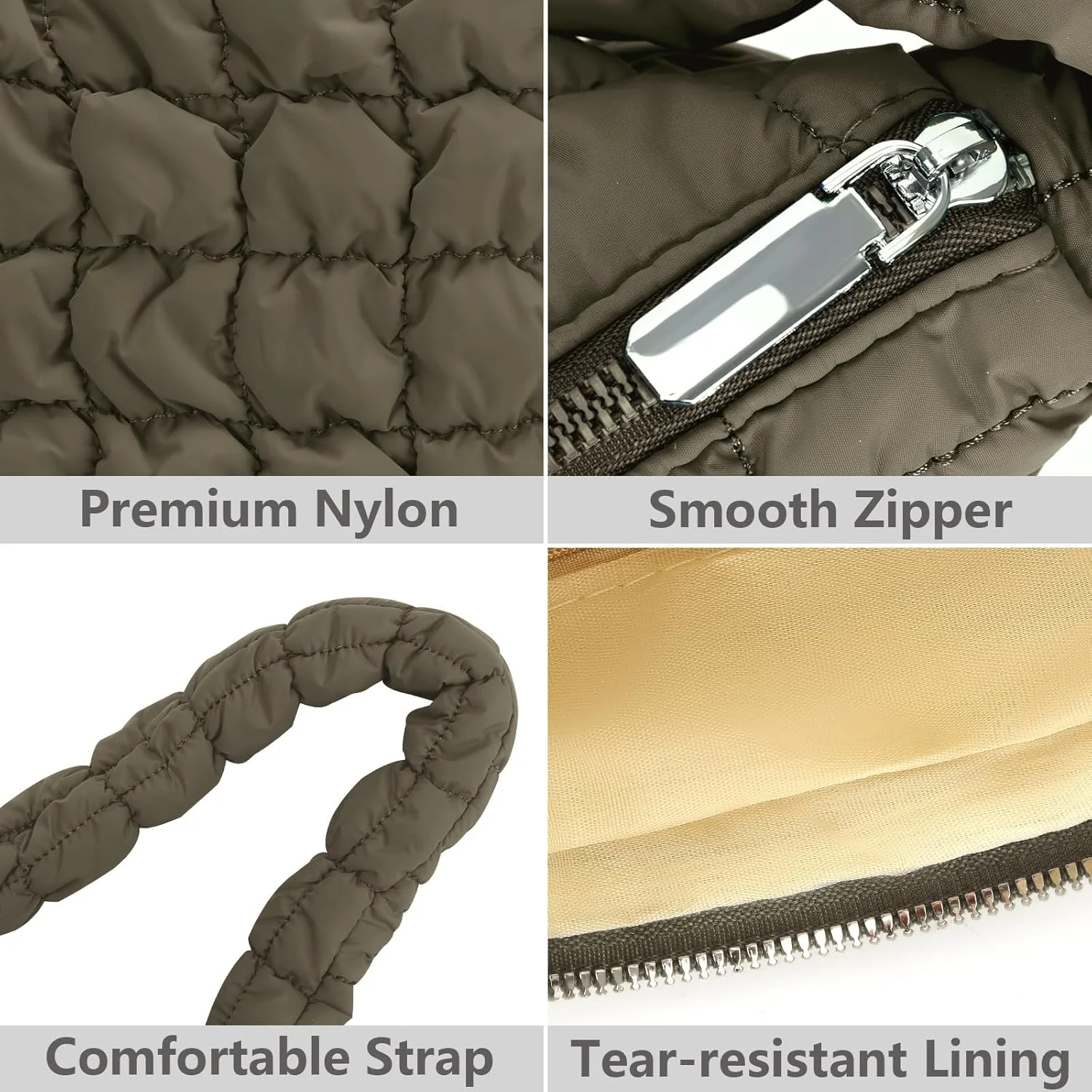 کیف دستی لحافی YFGBCX زنانه، کیف پفی، کیف سبک وزن، کیف شانه ای با لایه گذاری