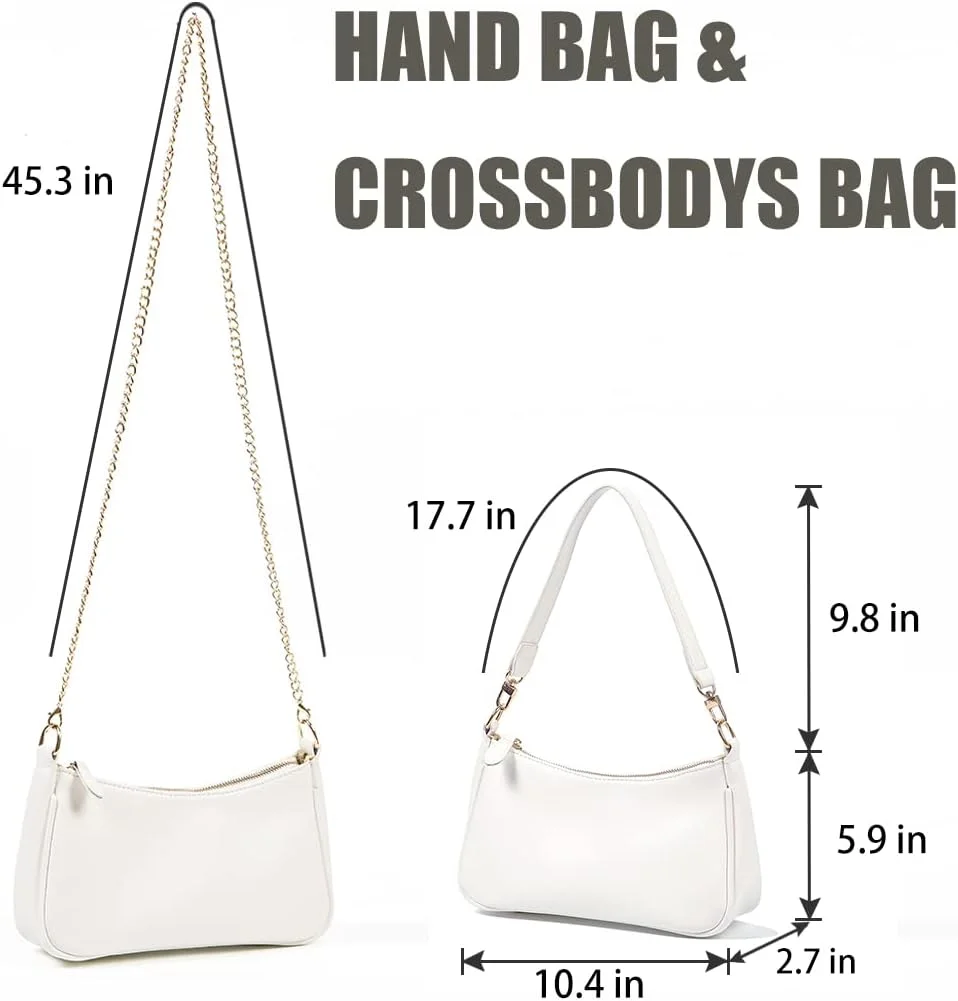 کیف دستی کلاچ VODIU با 2 بند جداشدنی و کیف های کراس بادی زیپ دار کیف پول شانه ای برای زنان