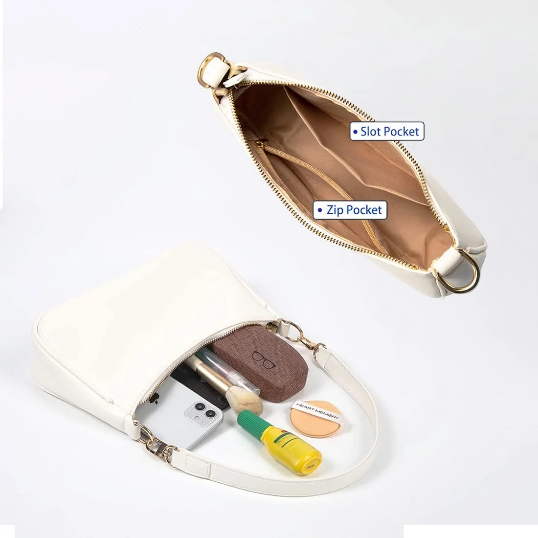 کیف دستی کلاچ VODIU با 2 بند جداشدنی و کیف های کراس بادی زیپ دار کیف پول شانه ای برای زنان