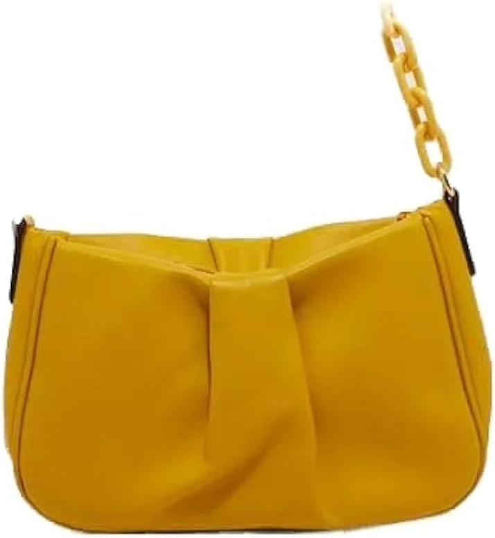 کیف دوشی زنانه AILA با دسته زنجیری پلیسه دار