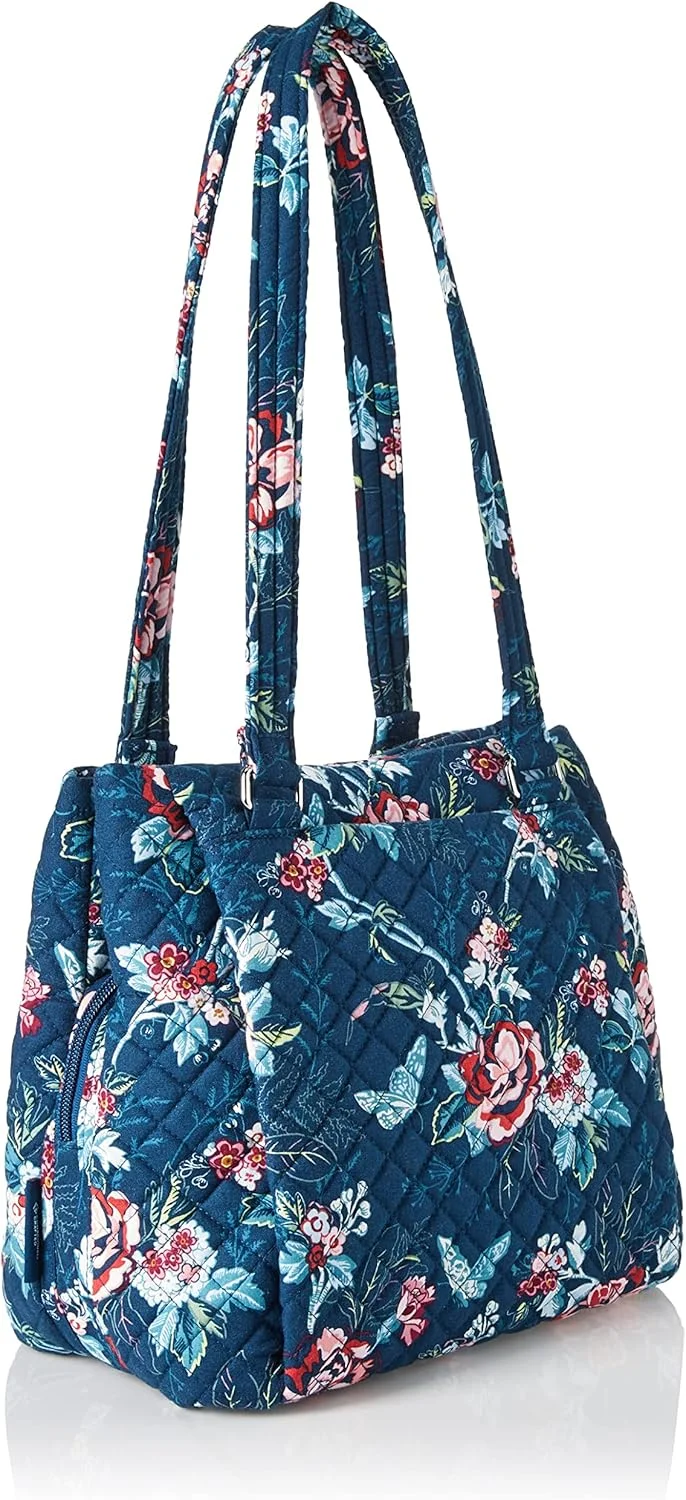 کیف دستی زنانه ویرا بردلی، مدل ساتچل با محفظه‌های متعدد، جنس کتان