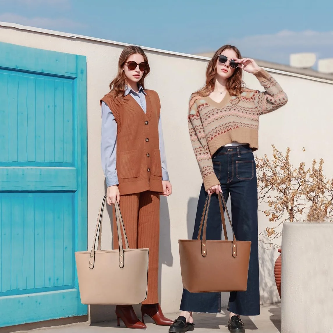 کیف دستی زنانه ALARION با دسته بالایی، کیف دوشی، کیف پیام رسان، کیف دستی