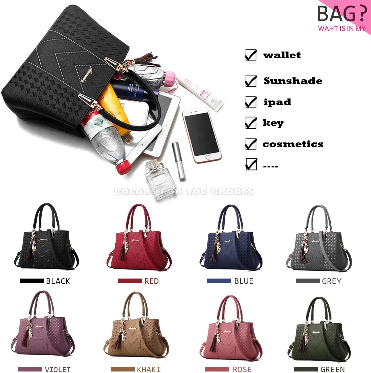 کیف دستی و کیف شانه زنانه ALARION، کیف دستی طراح زنانه، کیف پیام رسان