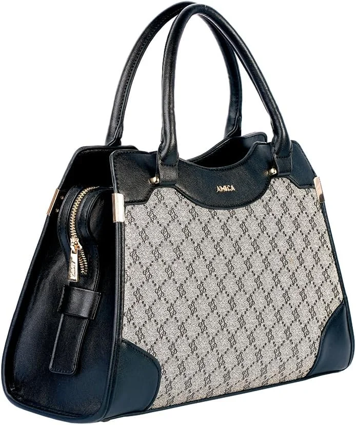 کیف دستی چرمی زنانه آمیکا فالون با طرح مونوگرام کیف دستی چرمی زنانه آمیکا فالون با طرح مونوگرام