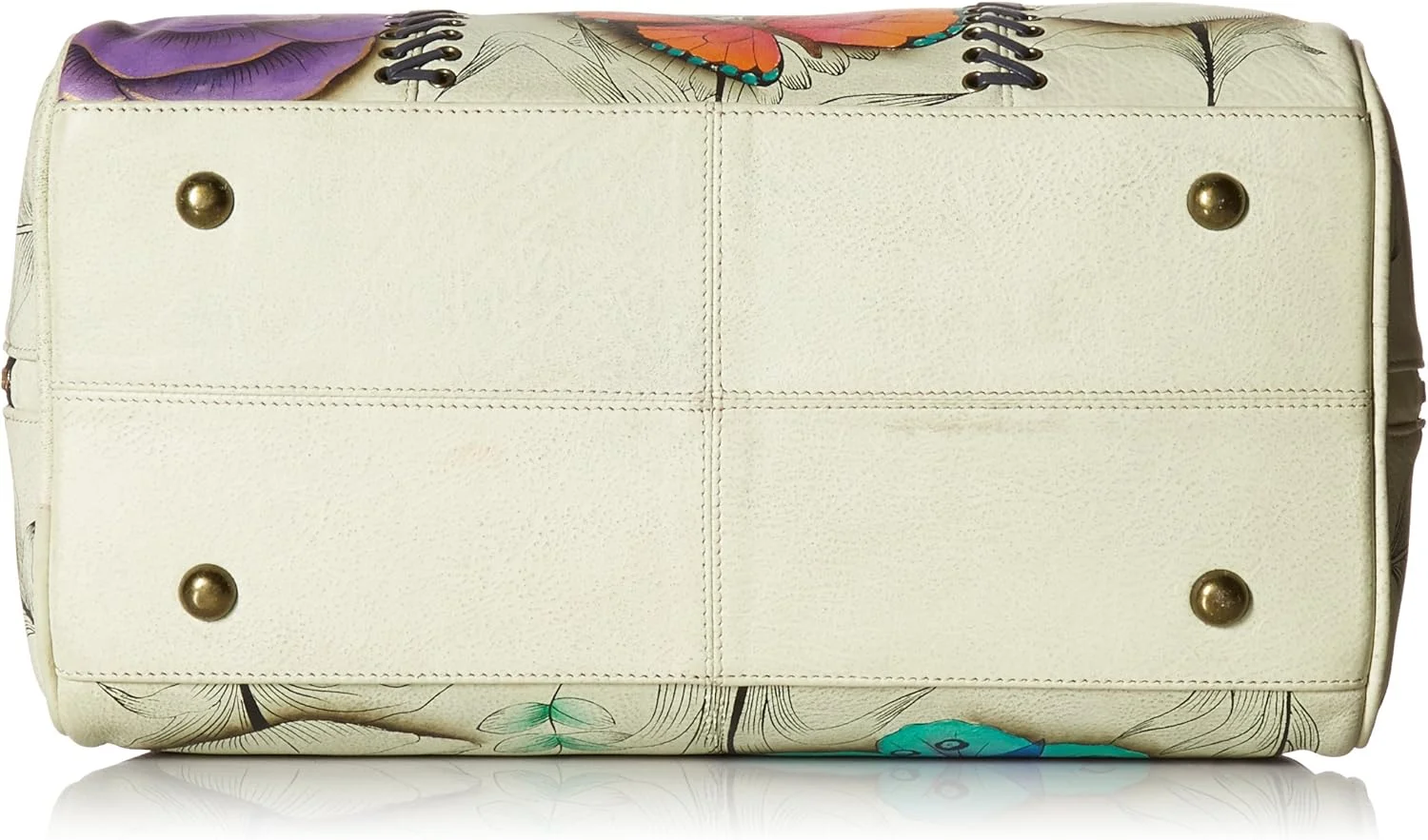 کیف دستی چرمی زنانه آنا بای آنوشکا با طرح نقاشی دستی و زیپ سرتاسری