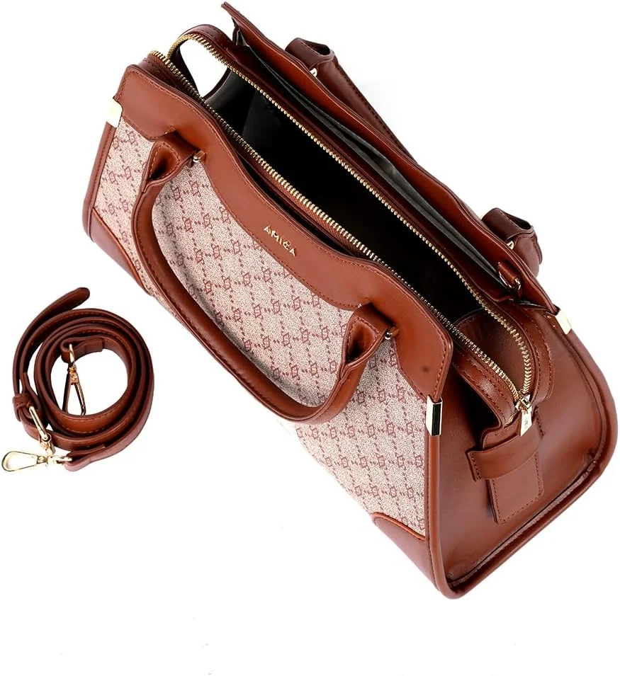 کیف دستی چرمی زنانه آمیکا فالون با طرح مونوگرام کیف دستی چرمی زنانه آمیکا فالون با طرح مونوگرام