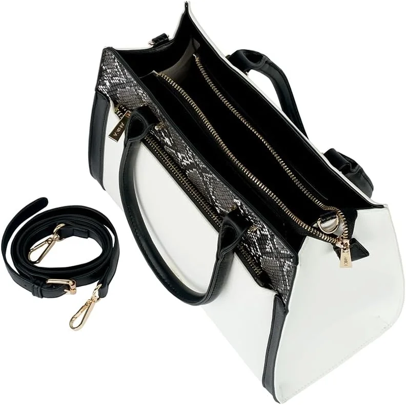 کیف دستی چرمی زنانه آمیگا والری با طرح چاپی پوست ماری کیف دستی چرمی زنانه آمیگا والری با طرح چاپی پوست ماری