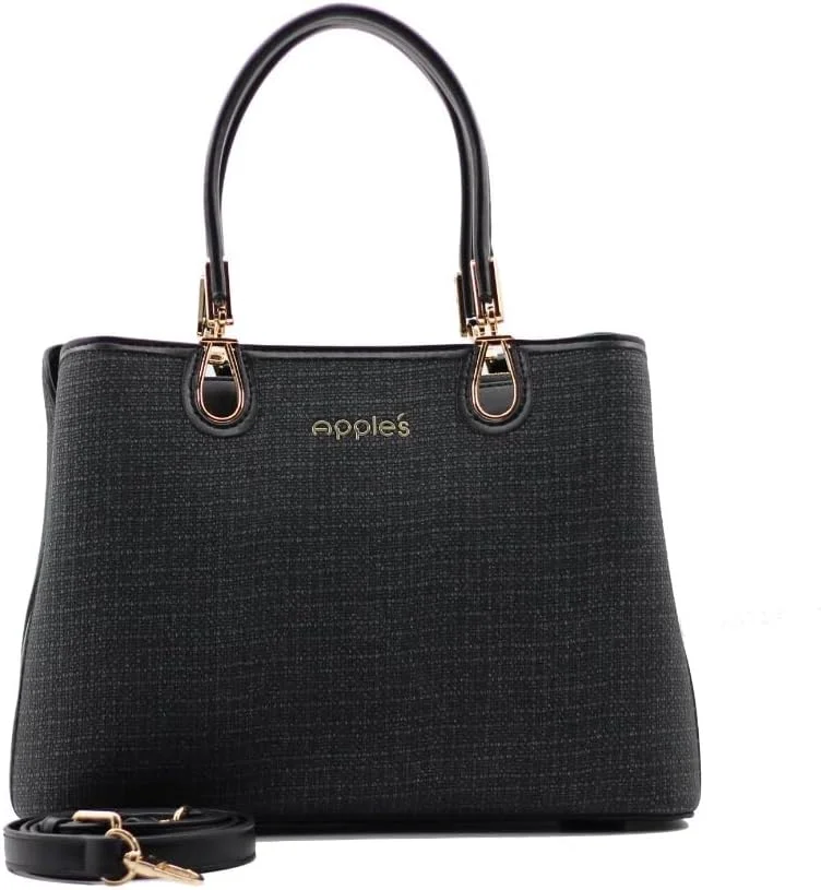 کیف دستی زنانه Apples - کیف شیک بافت‌دار با بند دوشی جداشدنی - کیف دستی متوسط مناسب کار و اداره