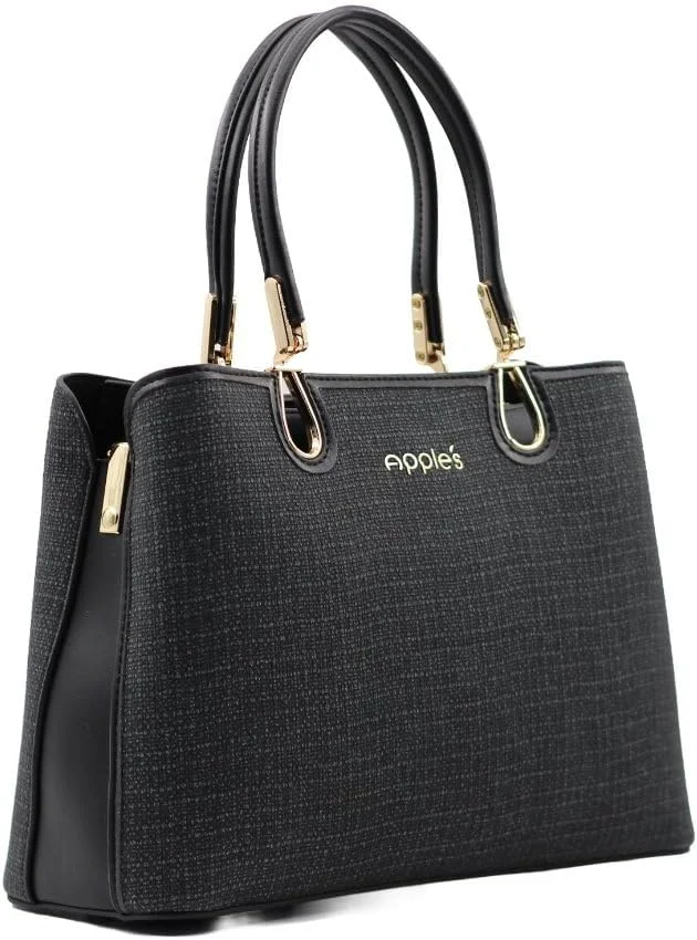 کیف دستی زنانه Apples - کیف شیک بافت‌دار با بند دوشی جداشدنی - کیف دستی متوسط مناسب کار و اداره