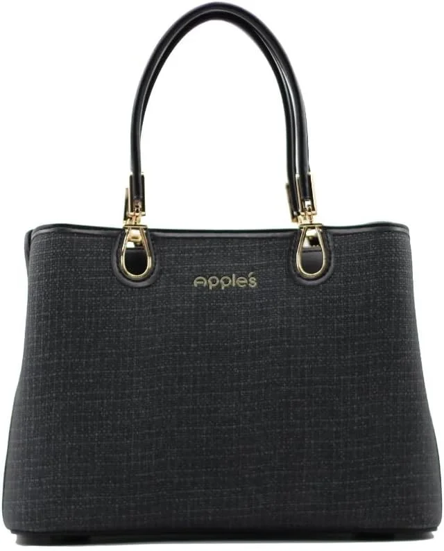 کیف دستی زنانه Apples - کیف شیک بافت‌دار با بند دوشی جداشدنی - کیف دستی متوسط مناسب کار و اداره