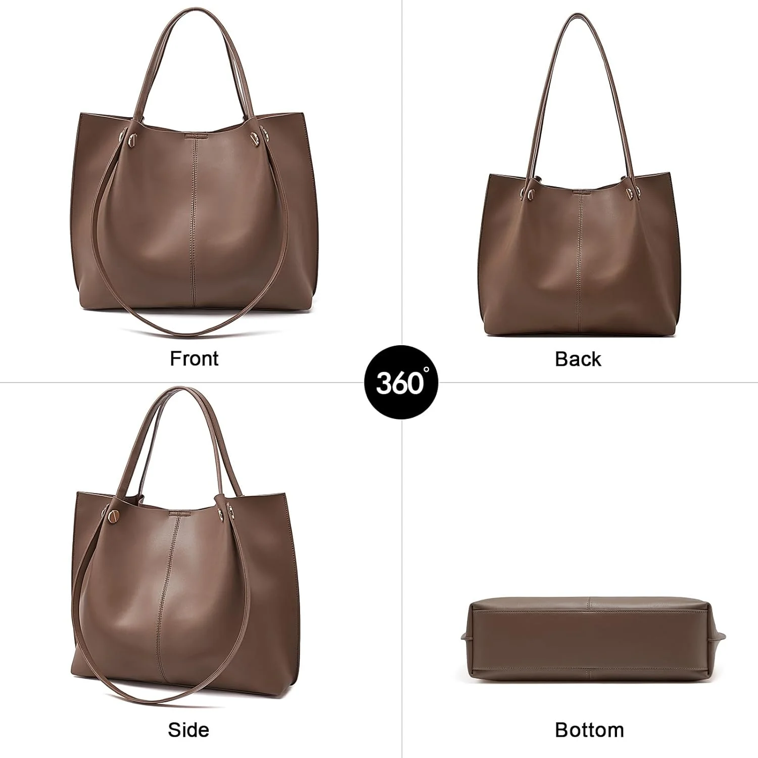 کیف دوشی چرمی زنانه فاکسلاور با ظرفیت بزرگ و دسته بالایی با قابلیت استفاده به دو صورت کیف دوشی چرمی زنانه فاکسلاور با ظرفیت بزرگ و دسته بالایی با قابلیت استفاده به دو صورت