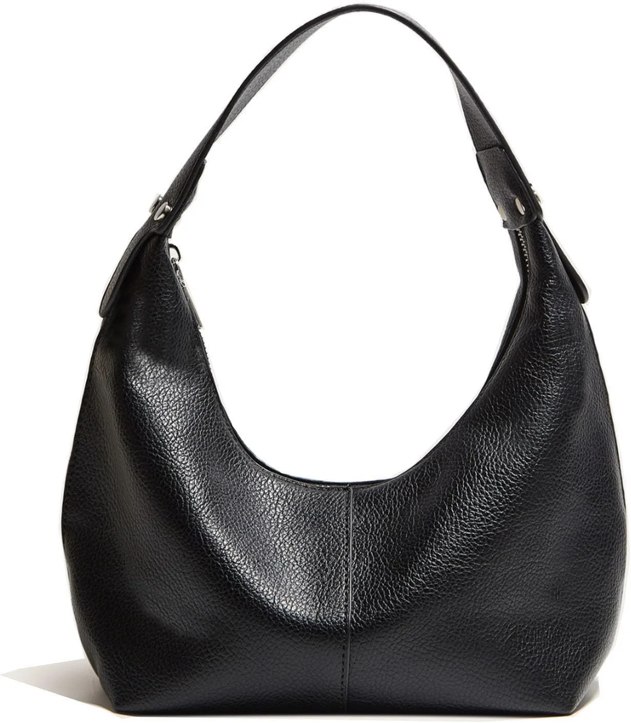 کیف دستی مدل Hobo Tazweeq، کیف دوشی چرم مصنوعی زنانه، کیف کلاچ، کیف دستی بزرگ، مشکی