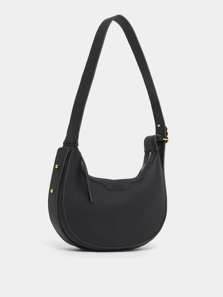 کیف دوشی زنانه استایلی، طرح ساده با بست زیپی، سایز One Size، مشکی