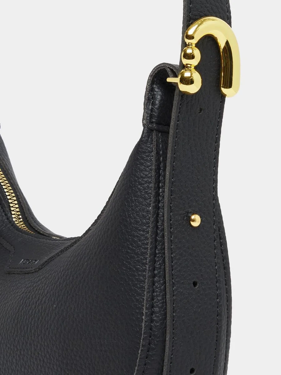 کیف دوشی زنانه استایلی، طرح ساده با بست زیپی، سایز One Size، مشکی