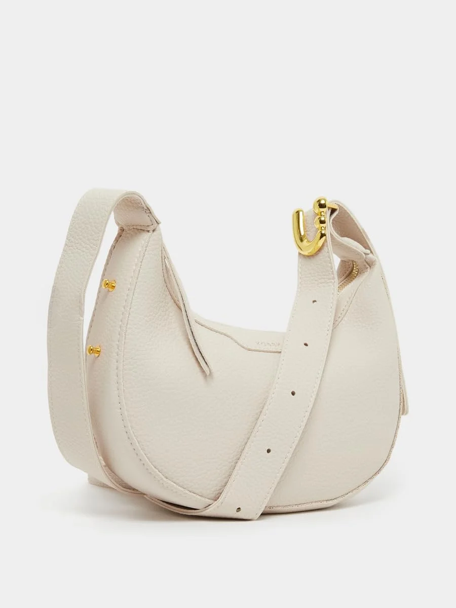 کیف دوشی زنانه استایلی، طرح ساده، سایز One Size، سفید، با بست زیپی