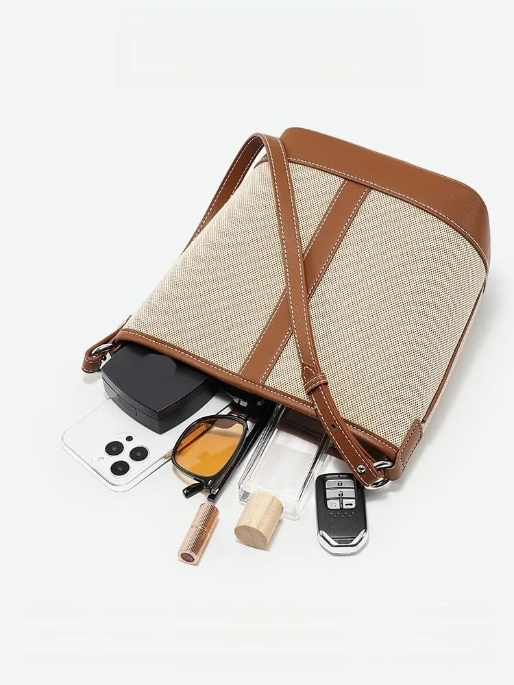 کیف سطلی زنانه Skycare، کیف دستی چرمی، کیف بزرگ دوشی زنانه کیف سطلی زنانه Skycare، کیف دستی چرمی، کیف بزرگ دوشی زنانه