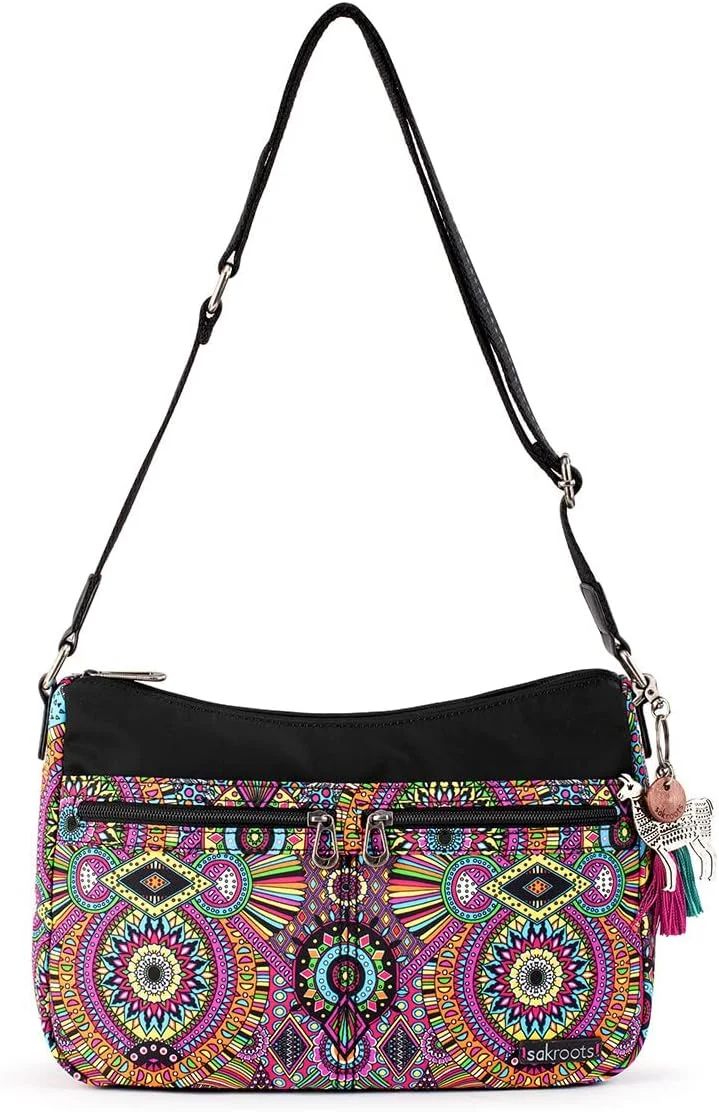 کیف دوشی و کراس بادی زنانه ساکروتز مدل New Adventure Hobo، کیف دستی شیک و جادار، ساخته شده از مواد بازیافتی