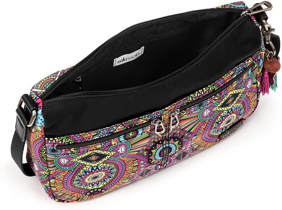 کیف دوشی و کراس بادی زنانه ساکروتز مدل New Adventure Hobo، کیف دستی شیک و جادار، ساخته شده از مواد بازیافتی