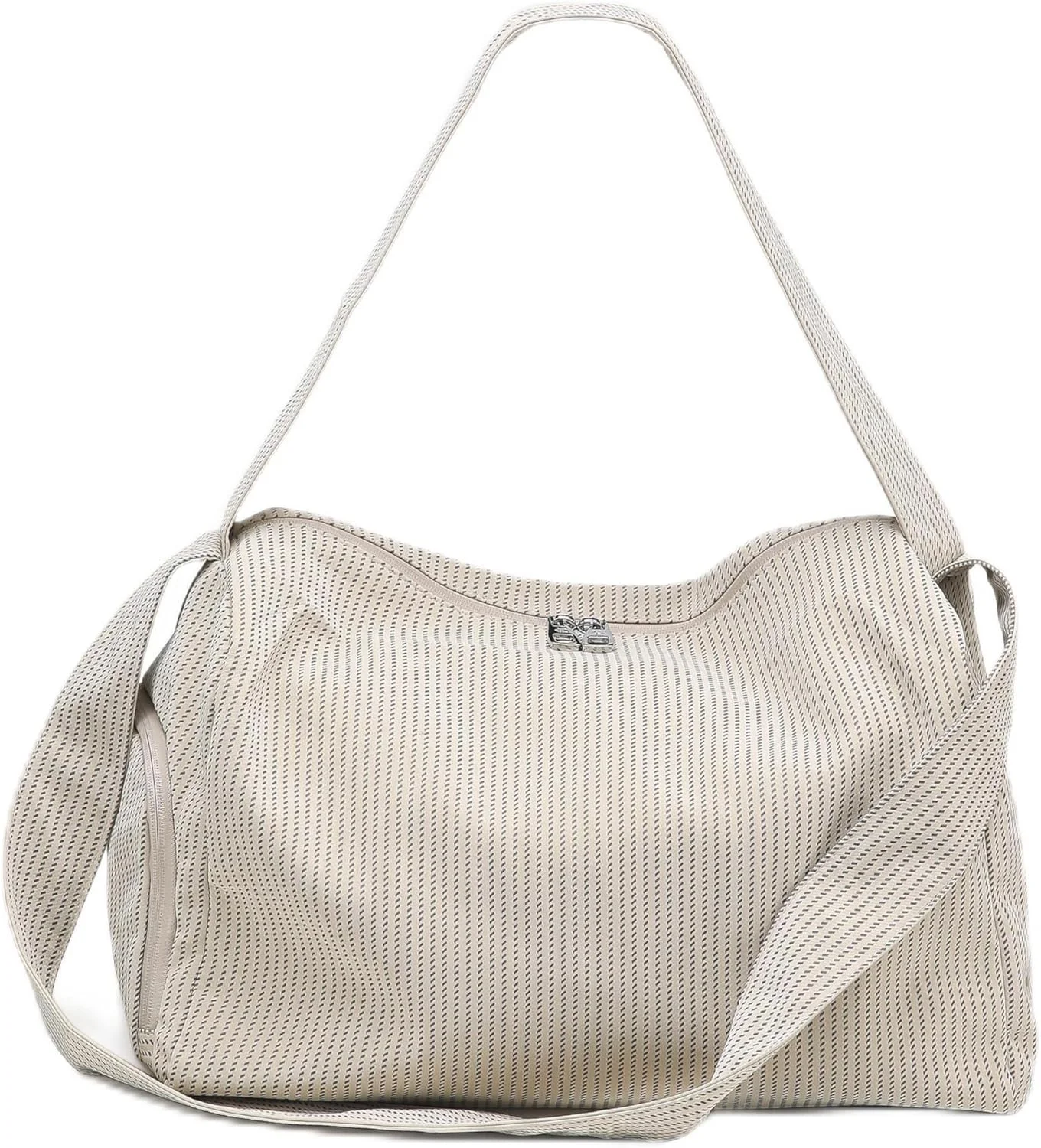 کیف دوشی زنانه راه راه شیک | کیف جادار روزمره برای کار و مسافرت | بادوام و سبک وزن با جیب های بیرونی و فضای داخلی جادار