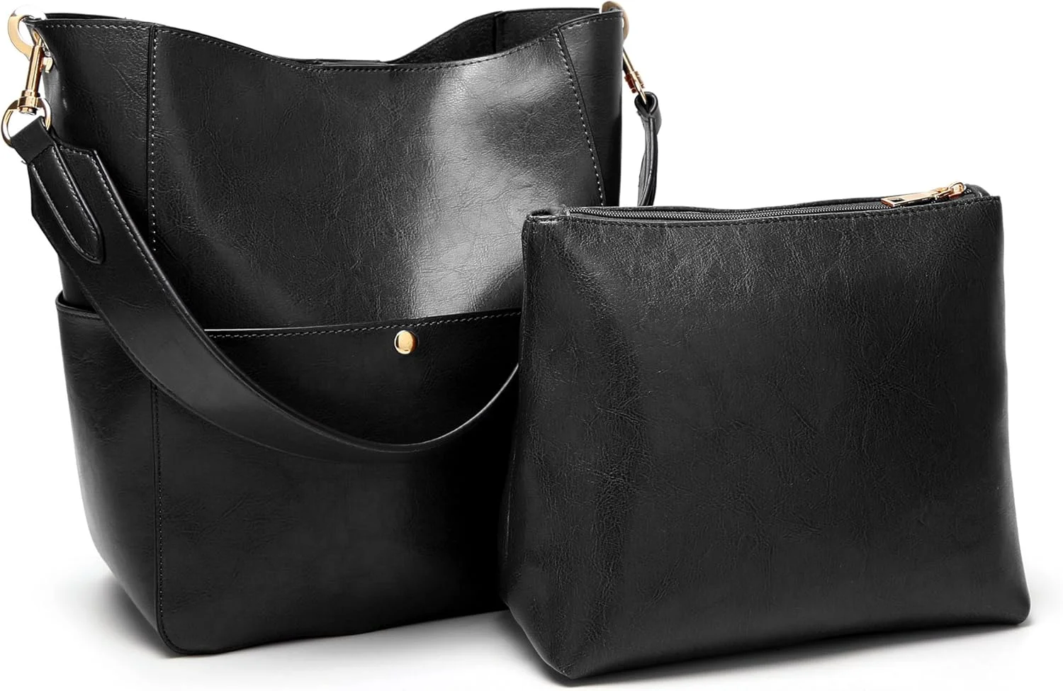 کیف دستی زنانه Molodo، کیف سطلی چرمی PU و کیف‌های دستی کیف دستی متوسط ​​کیف شانه ای کار طراح