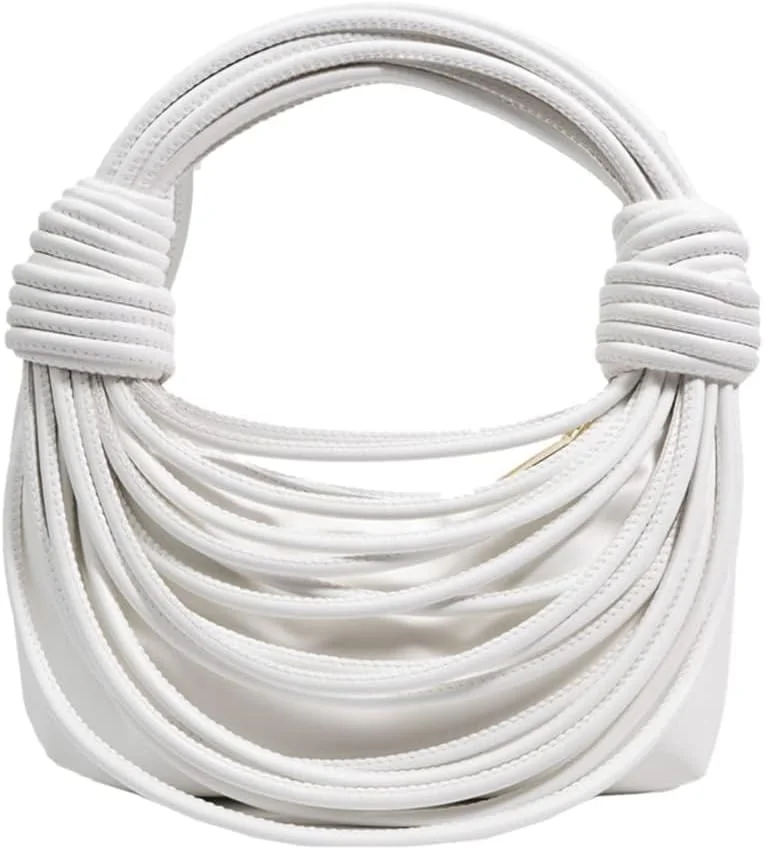 کیف دوشی زنانه KASTWAVE، کیف دستی کلاچ زنانه، کیف دستی شیک، کیف دستی کوچک، کیف چرمی زیپ دار (سفید)