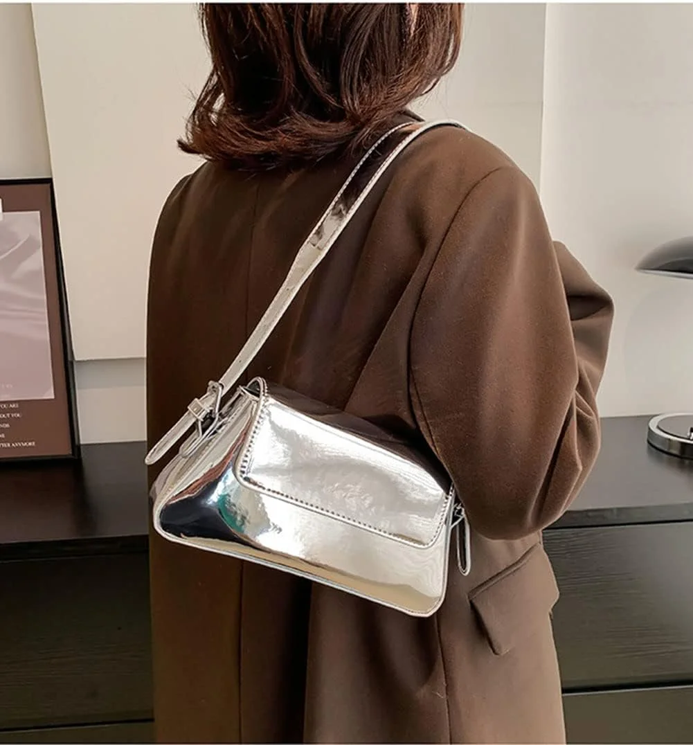 کیف دستی زنانه Y2k نقره ای، کیف مدل Hobo، کیف دستی بزرگ، کیف دوشی، کیف مهمانی زیبا، کیف کلاچ، کیف های کراس بادی 2024 کیف دستی زنانه Y2k نقره ای، کیف مدل Hobo، کیف دستی بزرگ، کیف دوشی، کیف مهمانی زیبا، کیف کلاچ، کیف های کراس بادی 2024