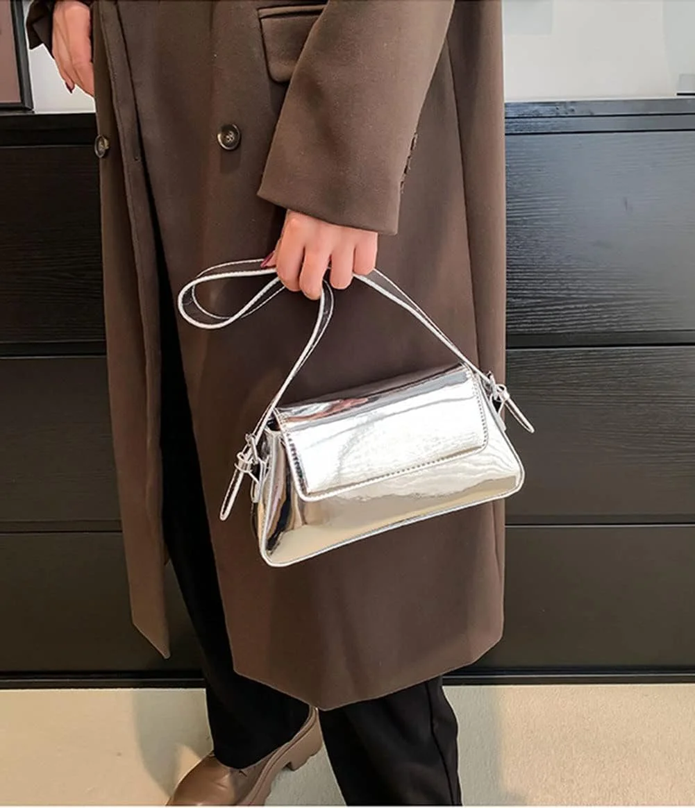 کیف دستی زنانه Y2k نقره ای، کیف مدل Hobo، کیف دستی بزرگ، کیف دوشی، کیف مهمانی زیبا، کیف کلاچ، کیف های کراس بادی 2024 کیف دستی زنانه Y2k نقره ای، کیف مدل Hobo، کیف دستی بزرگ، کیف دوشی، کیف مهمانی زیبا، کیف کلاچ، کیف های کراس بادی 2024