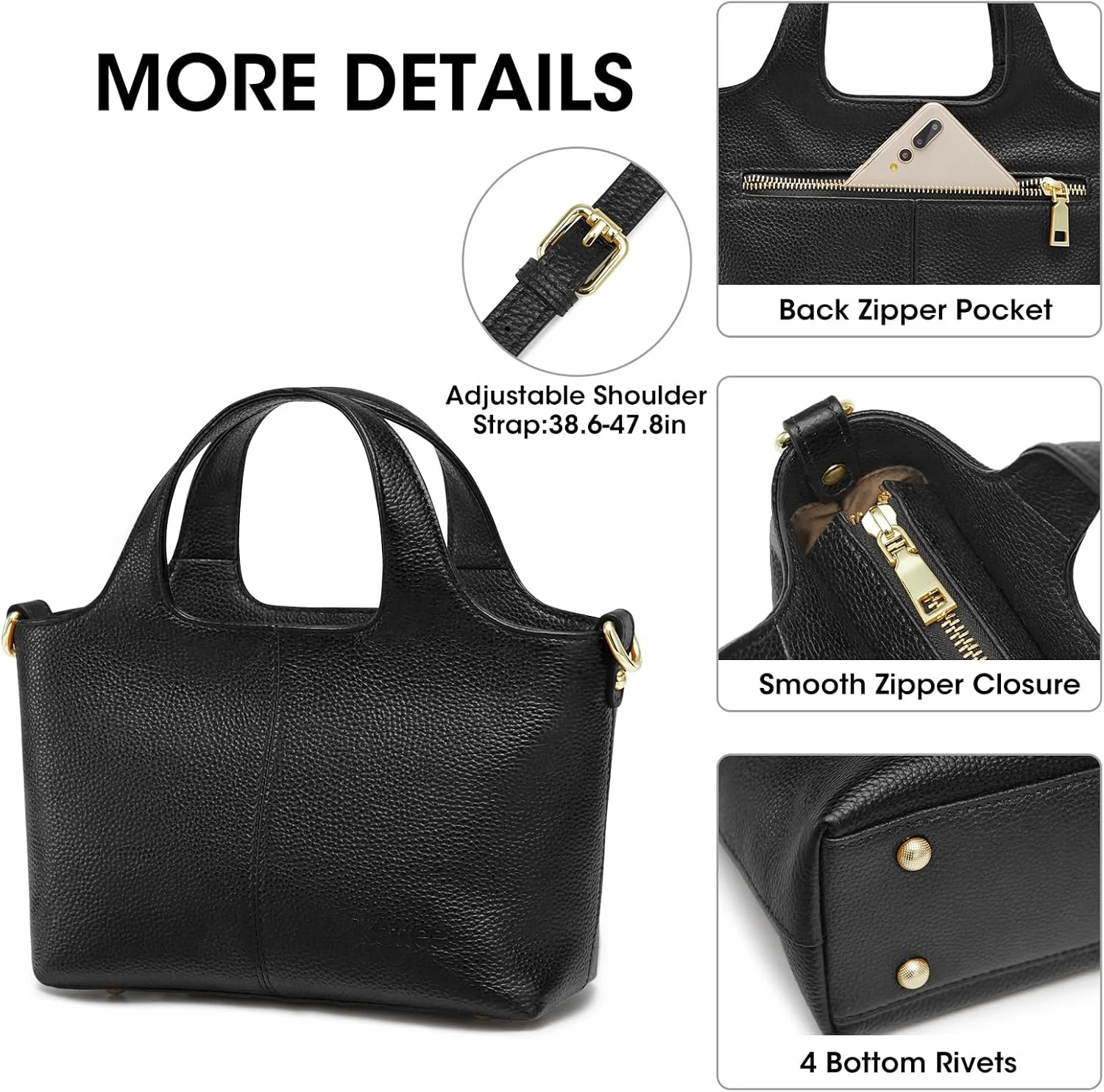 کیف های دستی و کیف های چرمی اصل Kattee برای زنان، کیف دوشی، کیف دستی نرم، دسته بالایی