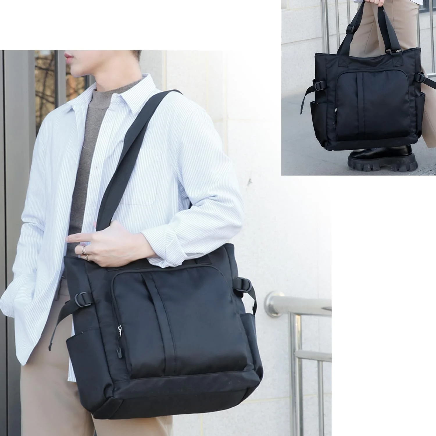 کیف دستی زنانه چند جیبی نایلونی کیف دستی زنانه چند جیبی نایلونی