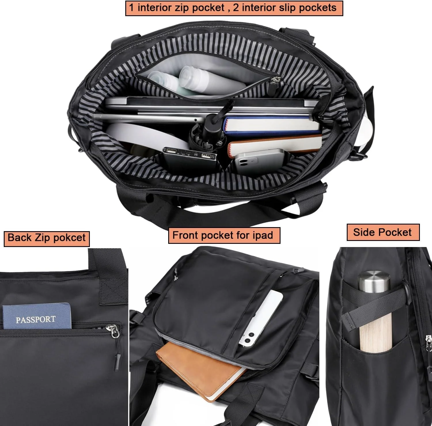 کیف دستی زنانه چند جیبی نایلونی کیف دستی زنانه چند جیبی نایلونی