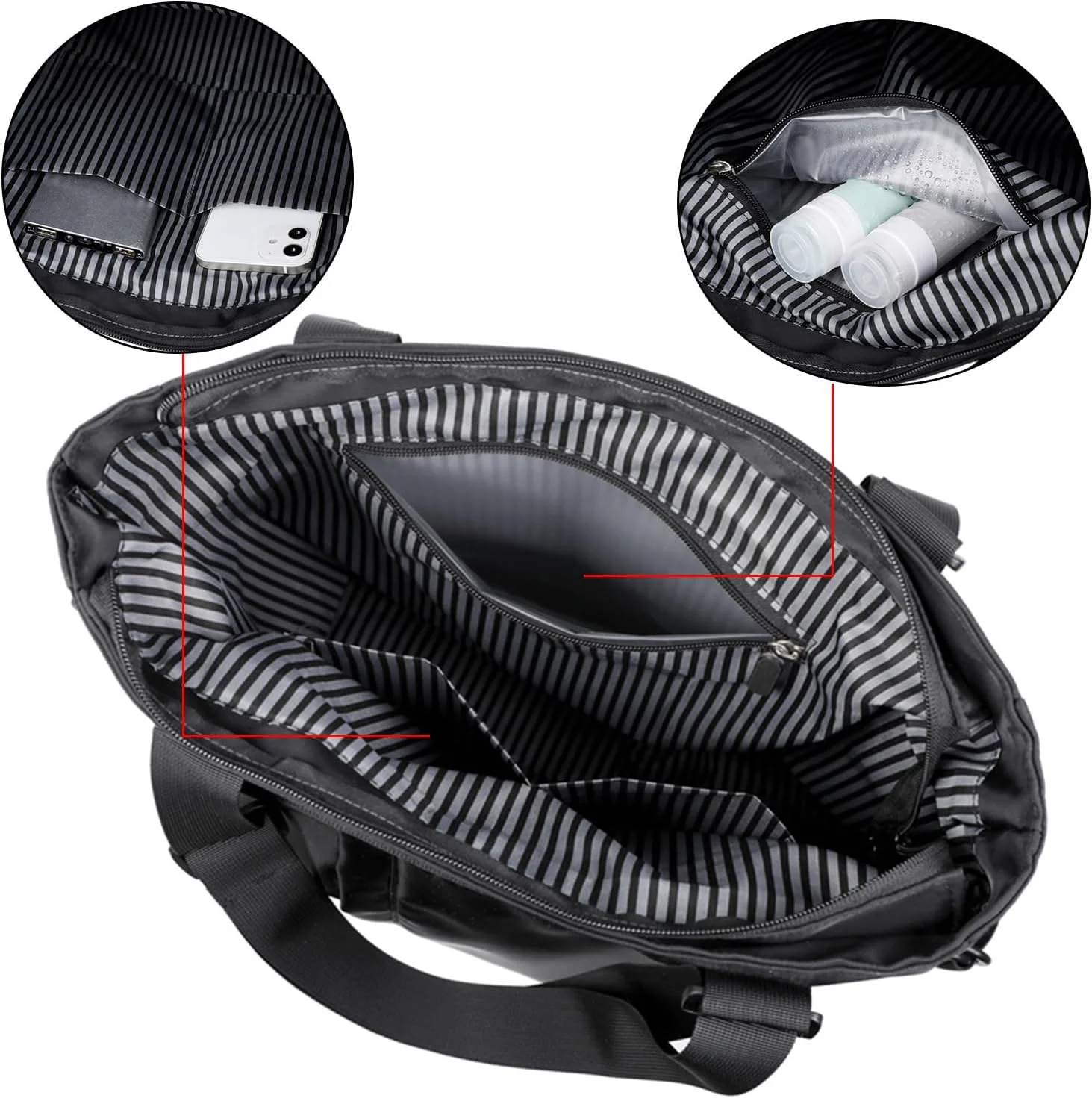 کیف دستی زنانه چند جیبی نایلونی کیف دستی زنانه چند جیبی نایلونی