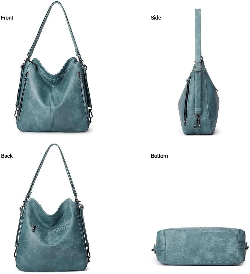 کیف دستی زنانه چرمی نرم PU، کیف دوشی و کیف کراس بادی، کیف دستی با دسته بالایی برای زنان، دختران و دانشجویان، کیف دستی کراس اوور 3 تکه برای مسافرت، کار و مدرسه