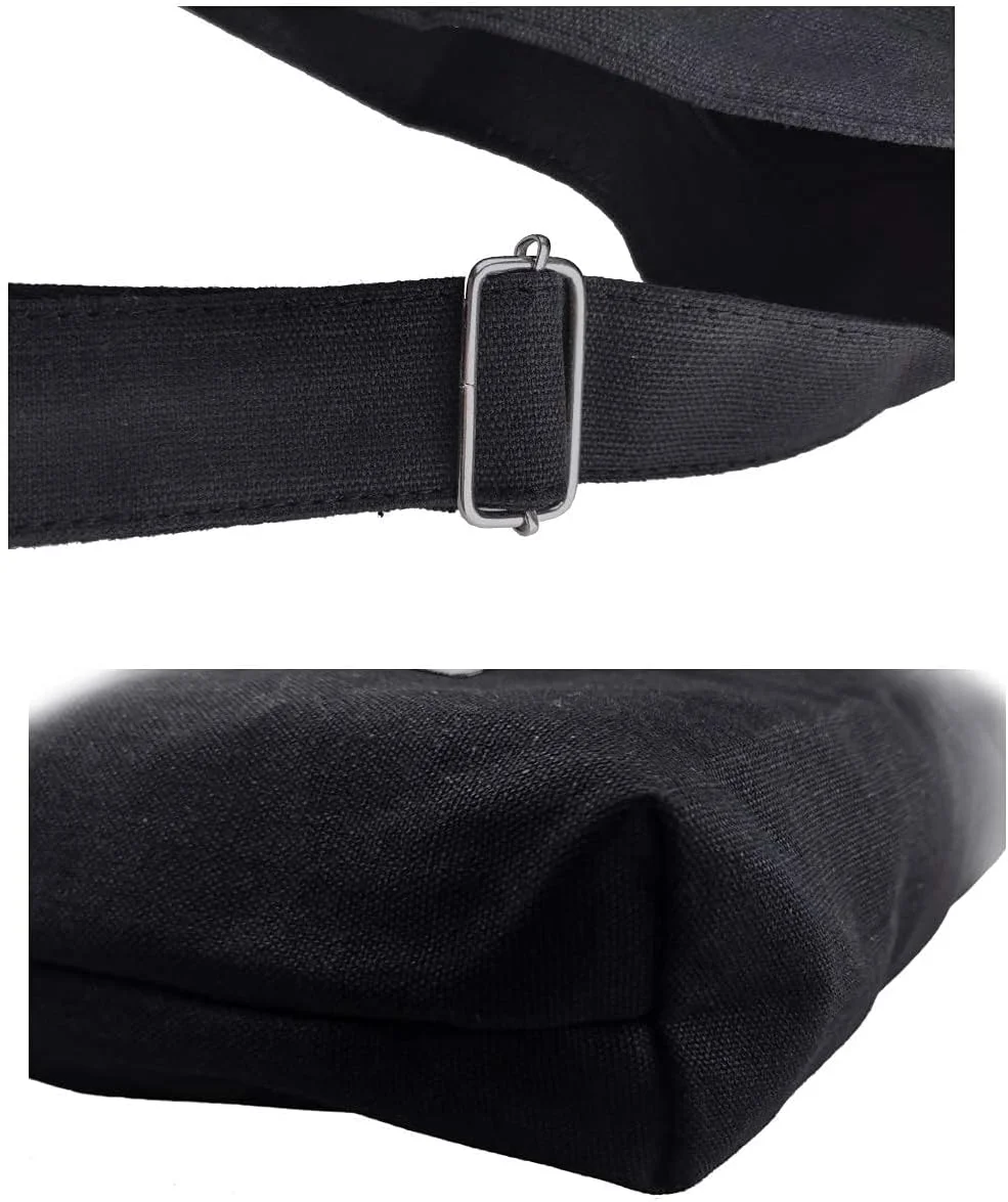 کیف دستی هوبو خزنا، کیف بزرگ بومى زنانه، کیف دوشی روزمره با ظرفیت زیاد، کیف دستی بزرگ پنبه ای زنانه برای مسافرت و استفاده روزانه 36 * 36 * 9 سانتی متر (مشکی)