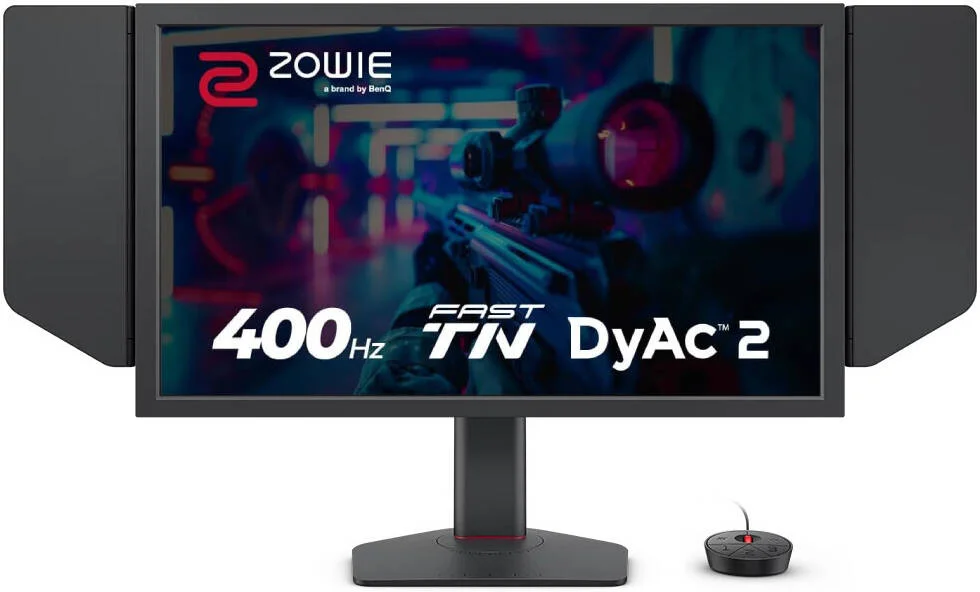 مانیتور گیمینگ BenQ Zowie XL2566X+، نمایشگر 24 اینچی TN، رزولوشن FHD، نرخ نوسازی تا 400 هرتز، فناوری DyAc 2، Black eQualizer، Color Vibrance، S Switch، محافظ صفحه، مشکی | XL2566X+