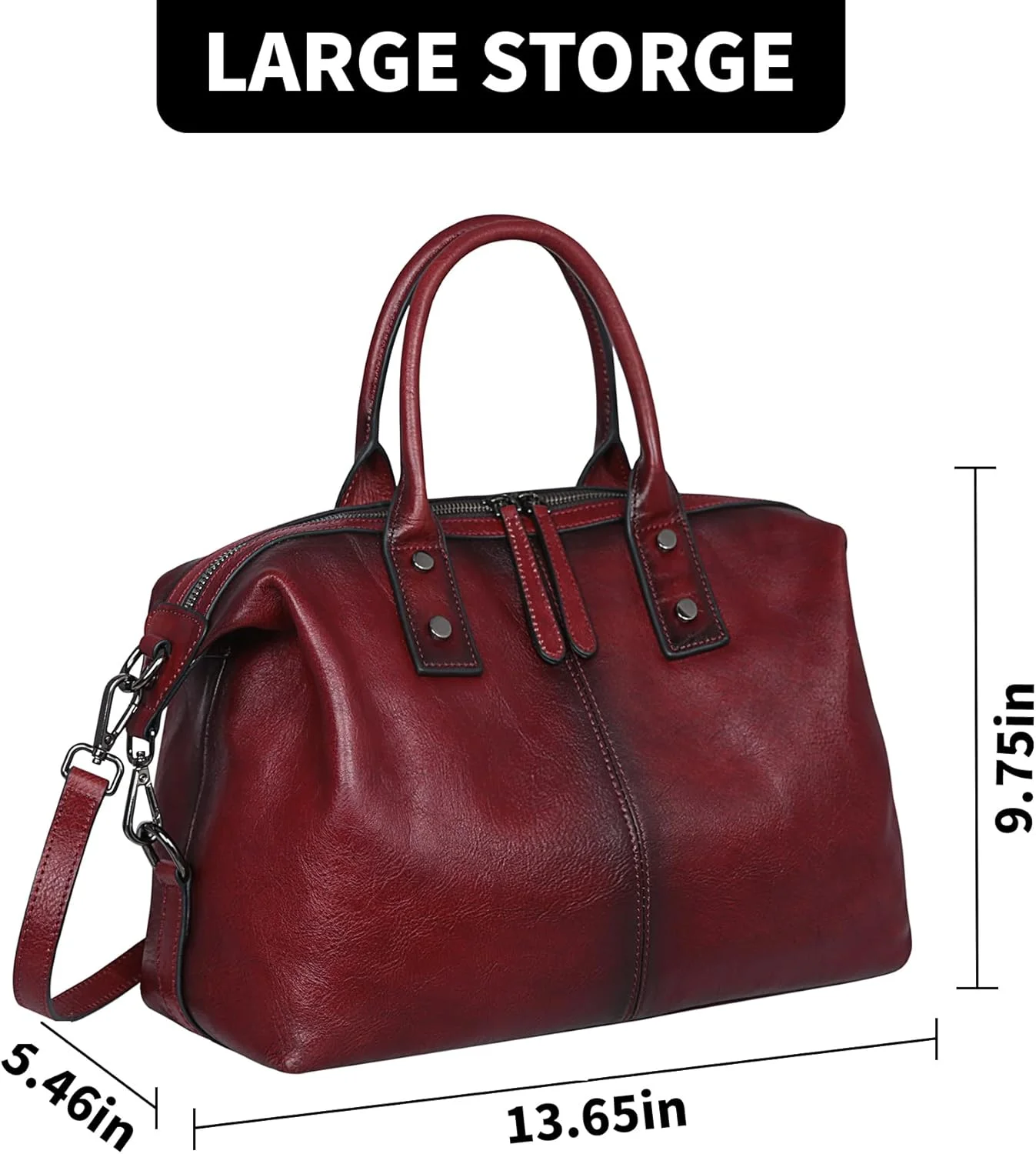 کیف دستی چرمی زنانه مدل Satchel، کیف دوشی جادار