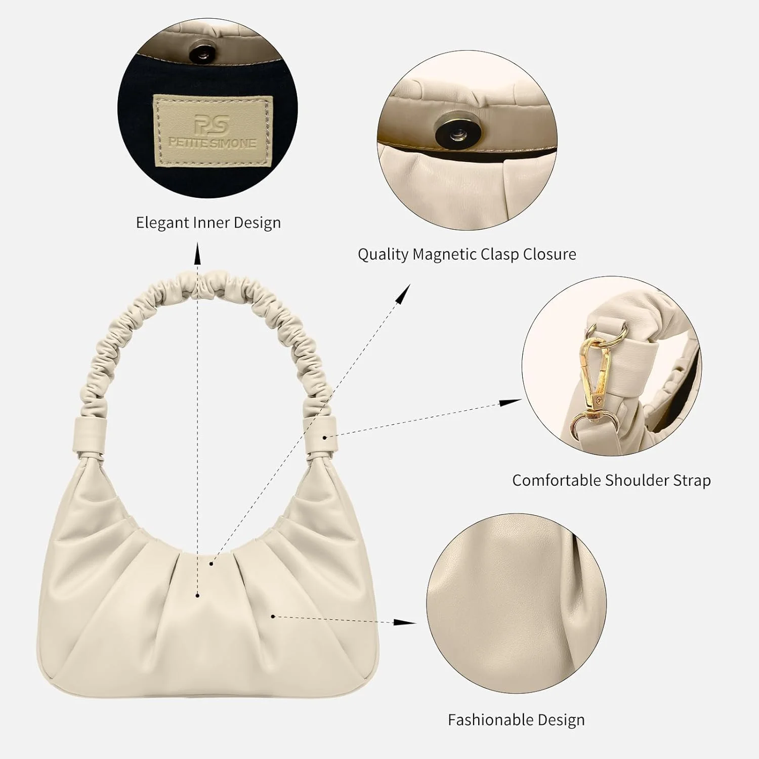 کیف دستی کوچک KASTWAVE، کیف دوشی کوچک زنانه، کیف کلاچ Sofii، کیف های مد روز زنانه