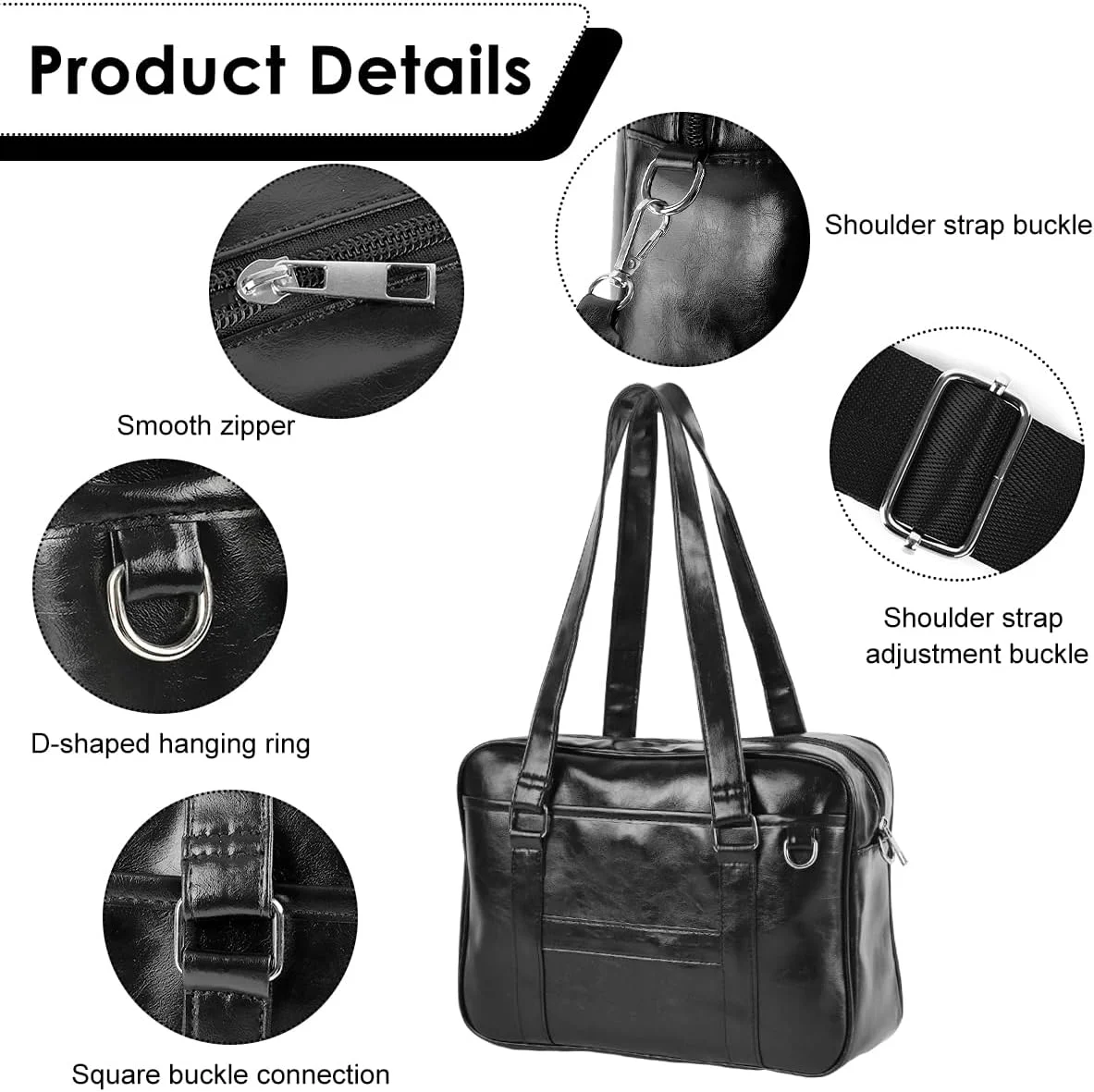 کیف دستی زنانه HASTHIP® با ظرفیت بالا، کیف دوشی چرم مصنوعی، کیف پیام رسان، کیف دستی مد روز، کیف بزرگ دستی، کیف کراس بادی مناسب کار