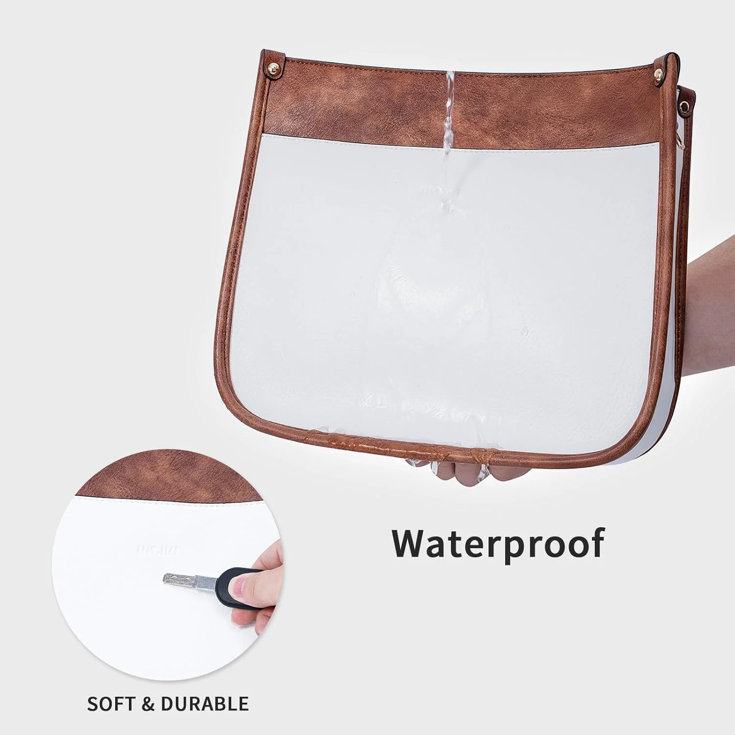 کیف های دوشی HKCLUF برای زنان، کیف های دستی هوبو چرم مصنوعی شیک با 2 عدد بند گیتاری قابل تنظیم