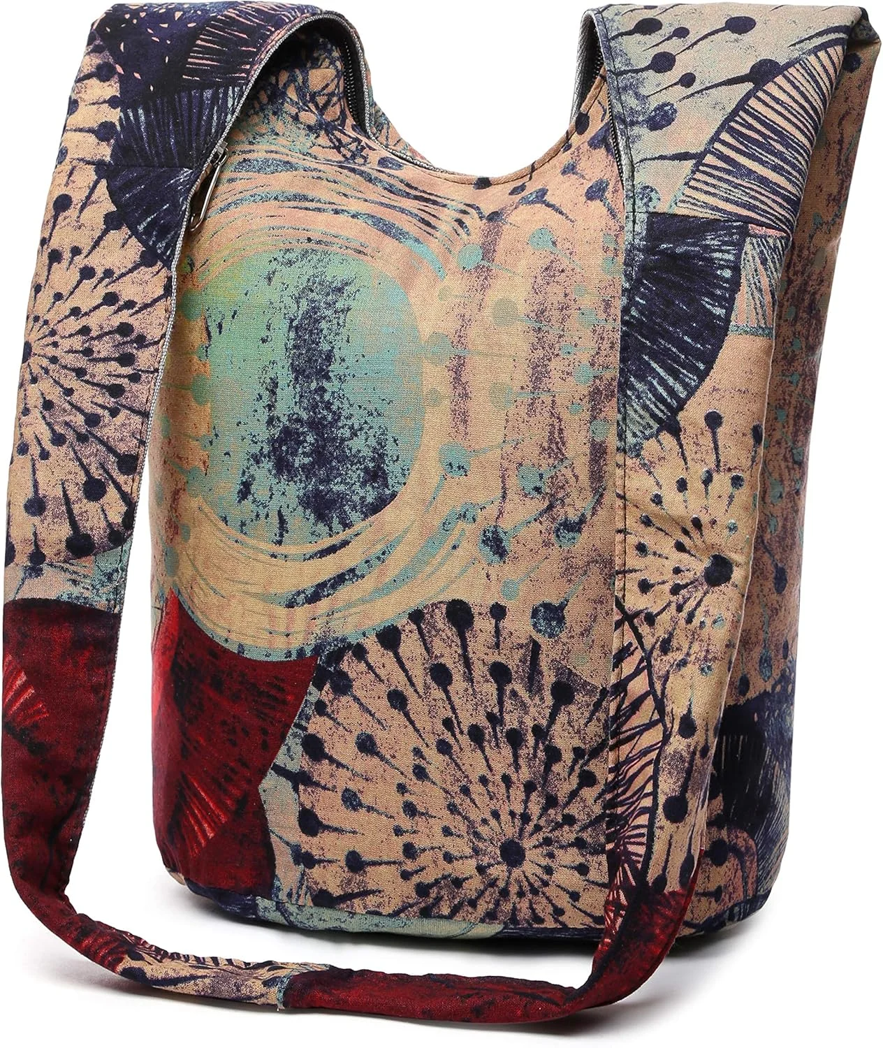 کیف دوشی زنانه طرح گلدار مدل بوهو