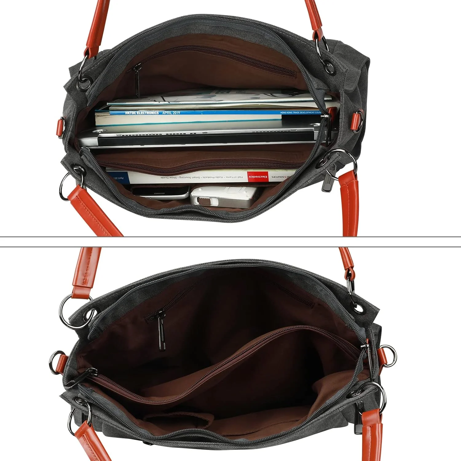 کیف دستی بزرگ بوم ایکوزیر، کیف شانه ای زنانه، جیب های متعدد، مدل قدیمی، دسته بالا، کیف کراس بادی برای خرید، کار، مدرسه - خاکستری کیف دستی بزرگ بوم ایکوزیر، کیف شانه ای زنانه، جیب های متعدد، مدل قدیمی، دسته بالا، کیف کراس بادی برای خرید، کار، مدرسه - خاکستری