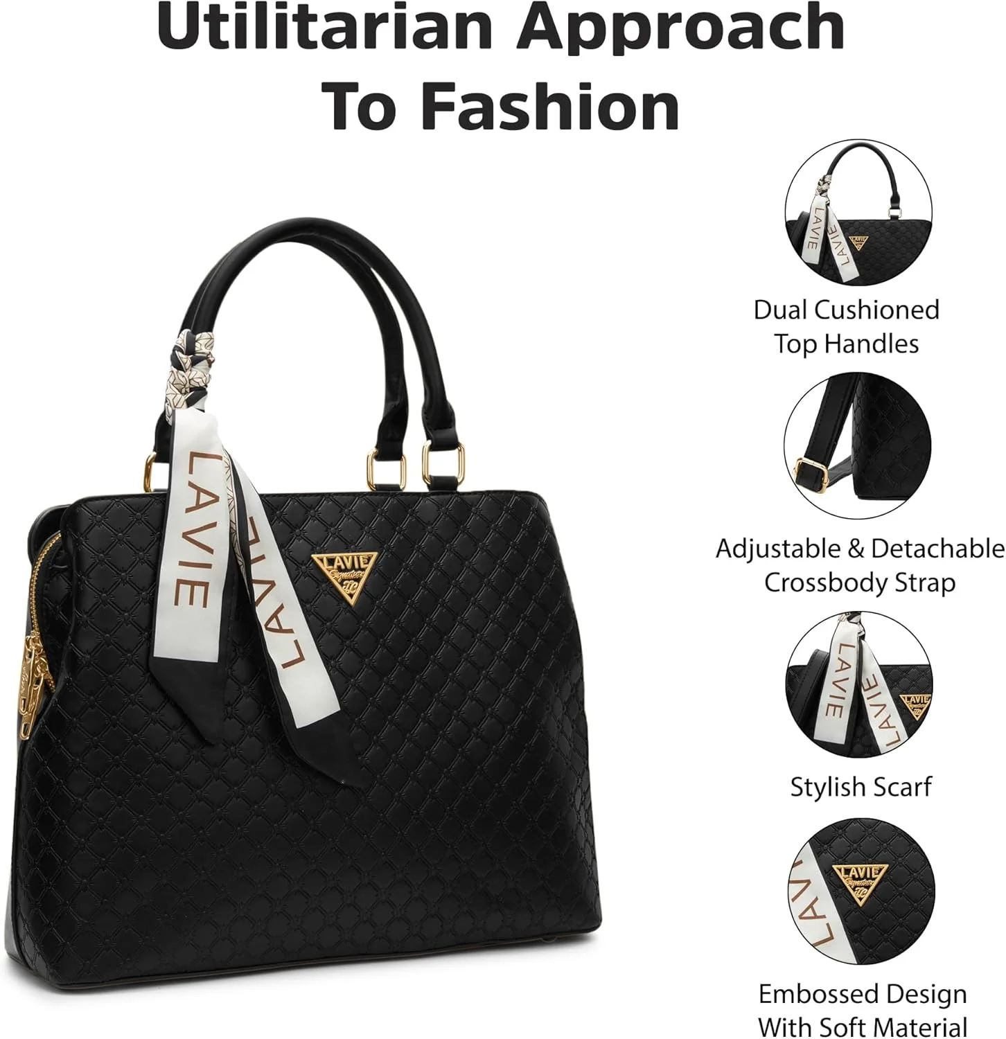 کیف دستی زنانه لاوی سیگنیچر مدل Provo 3C | کیف دستی مناسب کار | کیف زنانه | کیف شانه ای شیک | هدیه برای خانم ها