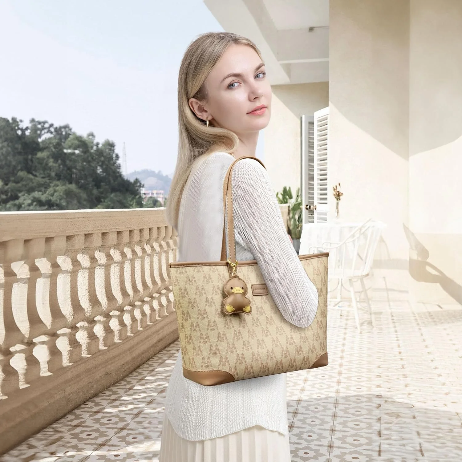 کیف دستی بزرگ زنانه از جنس چرم مصنوعی ضدآب، کیف دوشی، کیف کار و مسافرتی، کیف دستی بزرگ مد روز با دسته بالا، مناسب برای خرید و رفت و آمد