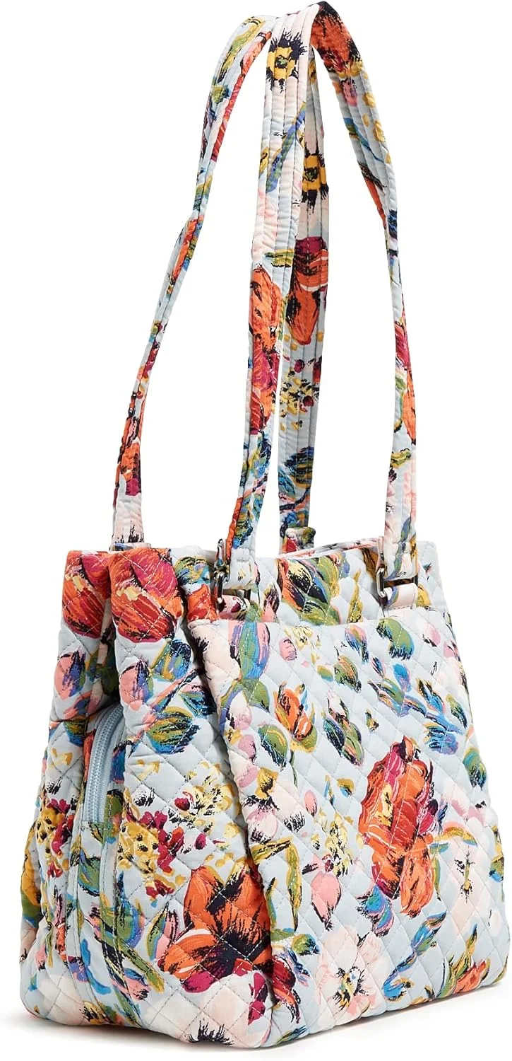 کیف دوشی زنانه ویرا بردلی مدل چند محفظه ای از جنس کتان