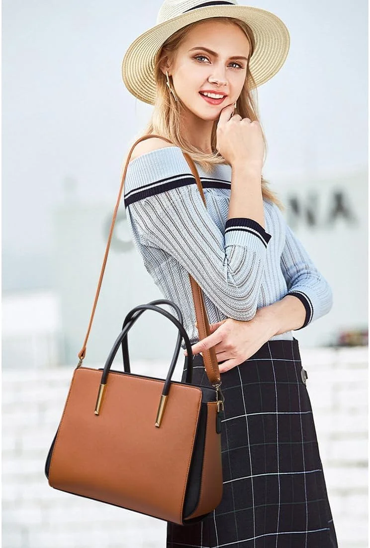 کیف دستی و کیف زنانه ZERIFAM، ست 4 عددی کیف دستی مد روز زنانه، کیف دستی چرمی مصنوعی مد روز با مجموعه بست زیپی، کیف پول و کیف پول برای زنان، دختران، مسافرت