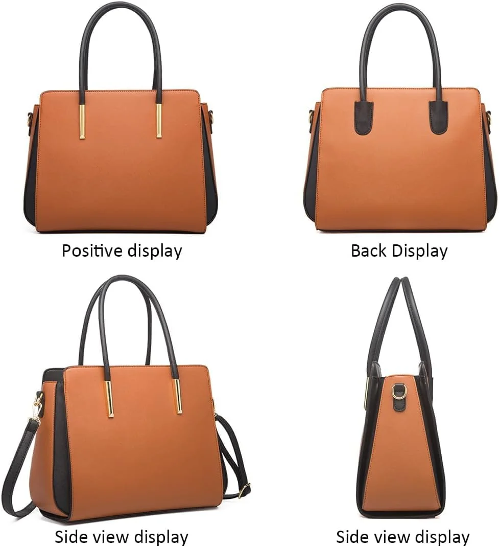 کیف دستی و کیف زنانه ZERIFAM، ست 4 عددی کیف دستی مد روز زنانه، کیف دستی چرمی مصنوعی مد روز با مجموعه بست زیپی، کیف پول و کیف پول برای زنان، دختران، مسافرت