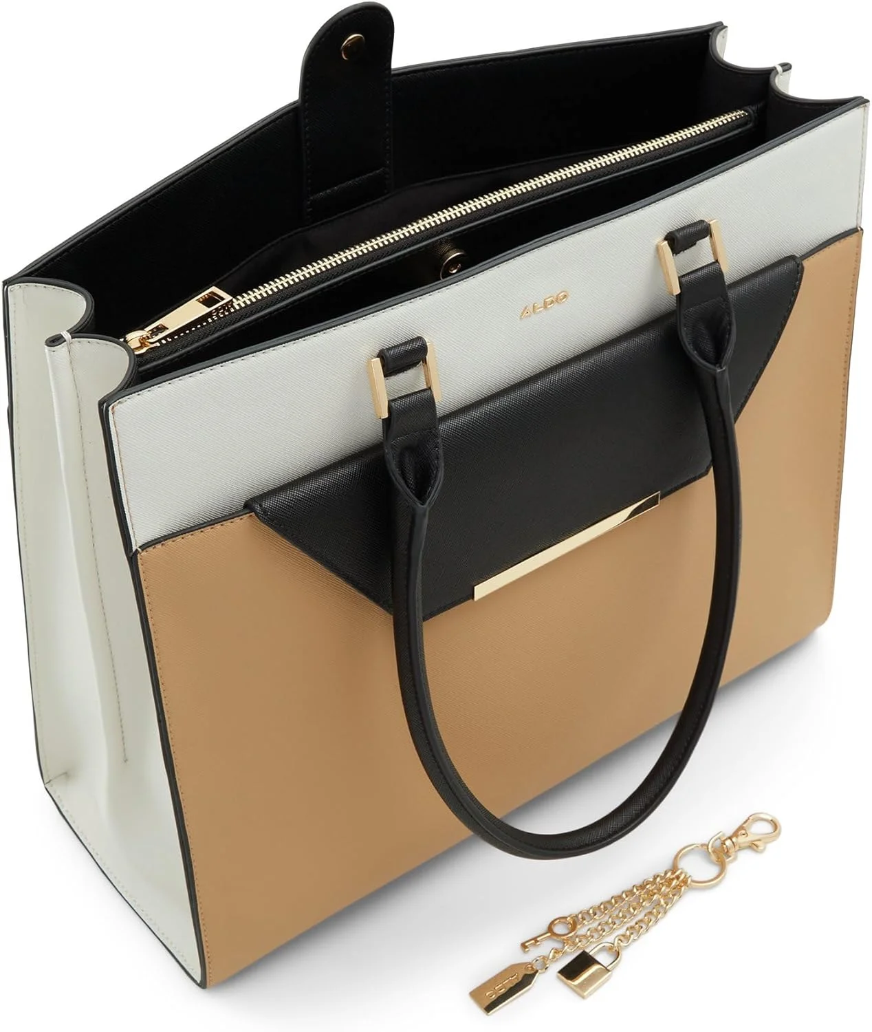 کیف دستی زنانه آلدو مدل نورالی، مشکی/سفید، بدون سایز کیف دستی زنانه آلدو مدل نورالی، مشکی/سفید، بدون سایز