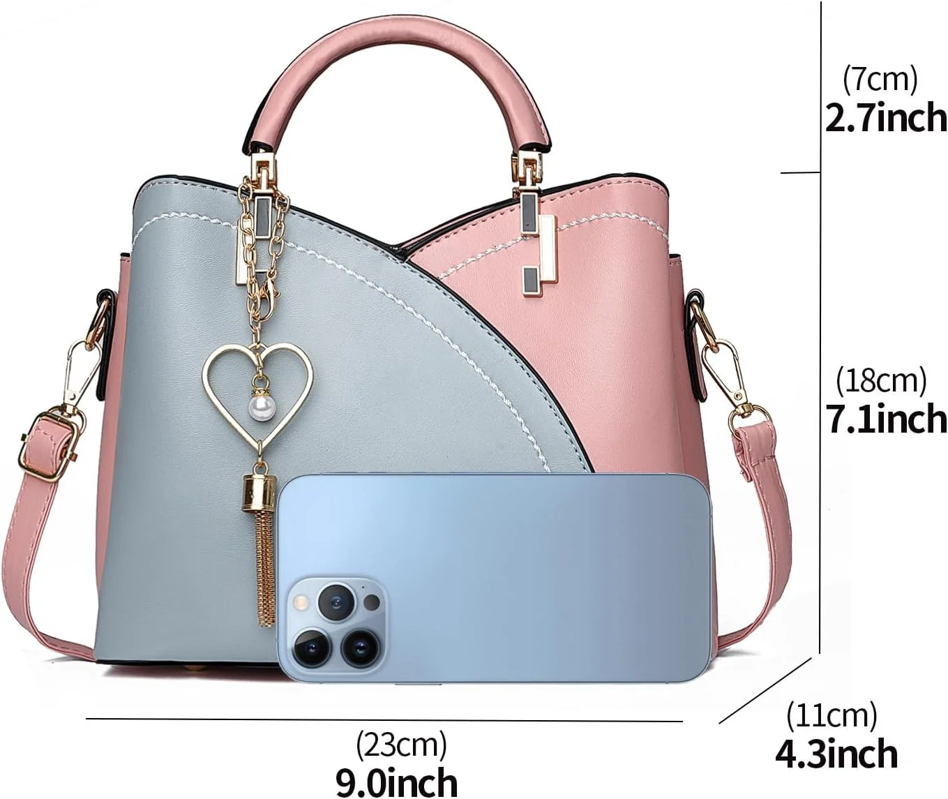 کیف دستی و کیف دوشی کوچک Xiaoyu زنانه، کیف کراس بادی شیک، کیف شانه سبک وزن، کیف دستی با دسته بالا