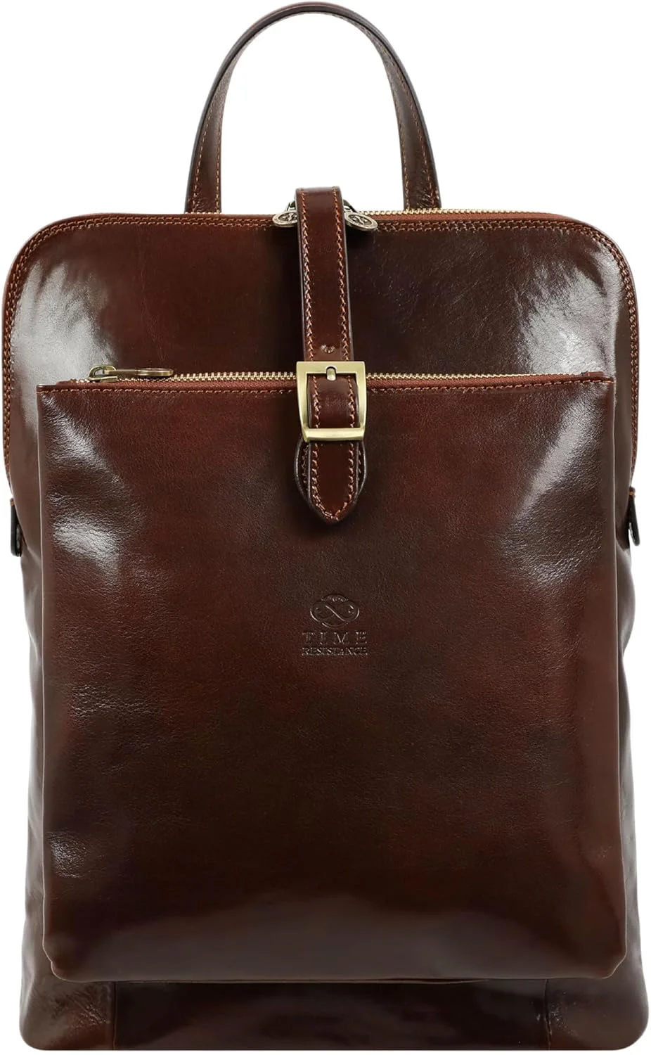 کیف کوله پشتی چرمی Time Resistance قابل تبدیل به کیف دوشی، چرم طبیعی دانه کامل، کیف مسافرتی